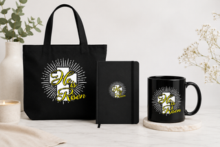He Is Risen Signature Collection featuring a tote bag, notebook, mug, and Christian gifts celebrating the resurrection of Jesus Christ.