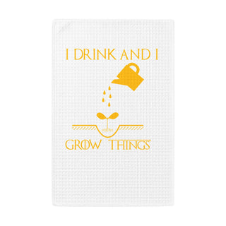 I Drink and I Grow Things Kitchen Towel – Plant Lover Towel