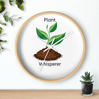 Plant Whisperer Wall Clock – Botanical Décor for Plant Lovers