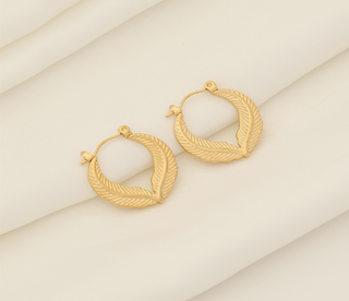 18k gold plated stainless steel hoop earrings
