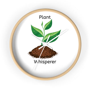 Plant Whisperer Wall Clock – Botanical Décor for Plant Lovers