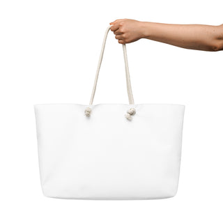 Back Image of Person holding Dream Believe Achieve Oversized Weekender Bag