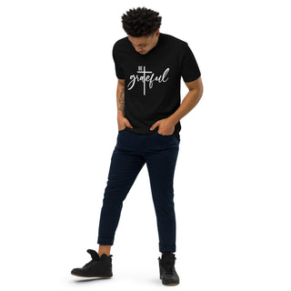 Be Grateful Heavyweight Christian T-Shirt Back Left Front View