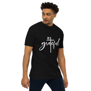 Be Grateful Heavyweight Christian T-Shirt Front View