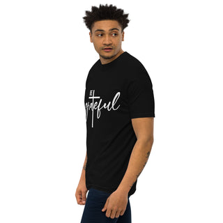 Be Grateful Heavyweight Christian T-Shirt Side View