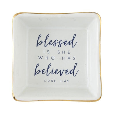 Blessed is she Jewelry Tray