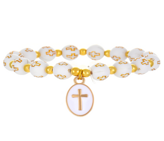 Cross Bead Bracelet