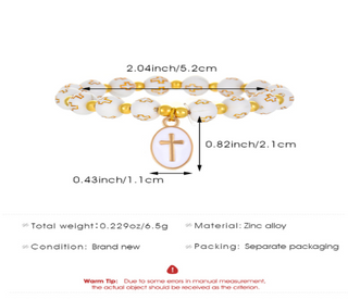 Description of White Bead Bracelet