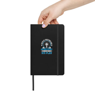 Faith Is Trusting God Notebook Black Front Cover