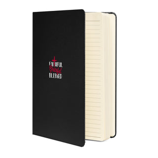 Faithful Grateful Blessed Christian Notebook Black Front