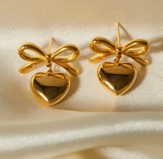 Heart Bow Earrings