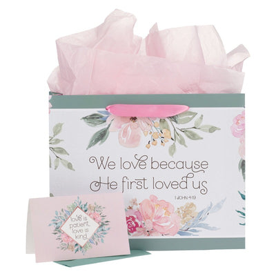 Image of We Love Because He First Loved Us Gift Bag