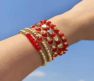 Red Heart Bracelet 5 piece