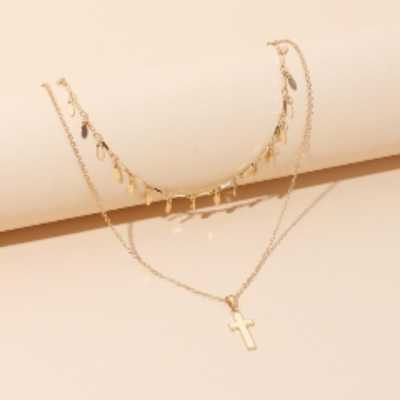 Multi Layered Cross Necklace