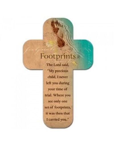 Cross Bookmark Footprints